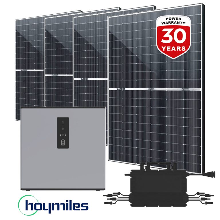 Alternative Speicher von Herstellern wie Anker, Hoymiles, Marstek, SofarSolar Vier Solarzellen und ein Wechselrichter mit 30 Jahren Garantie.